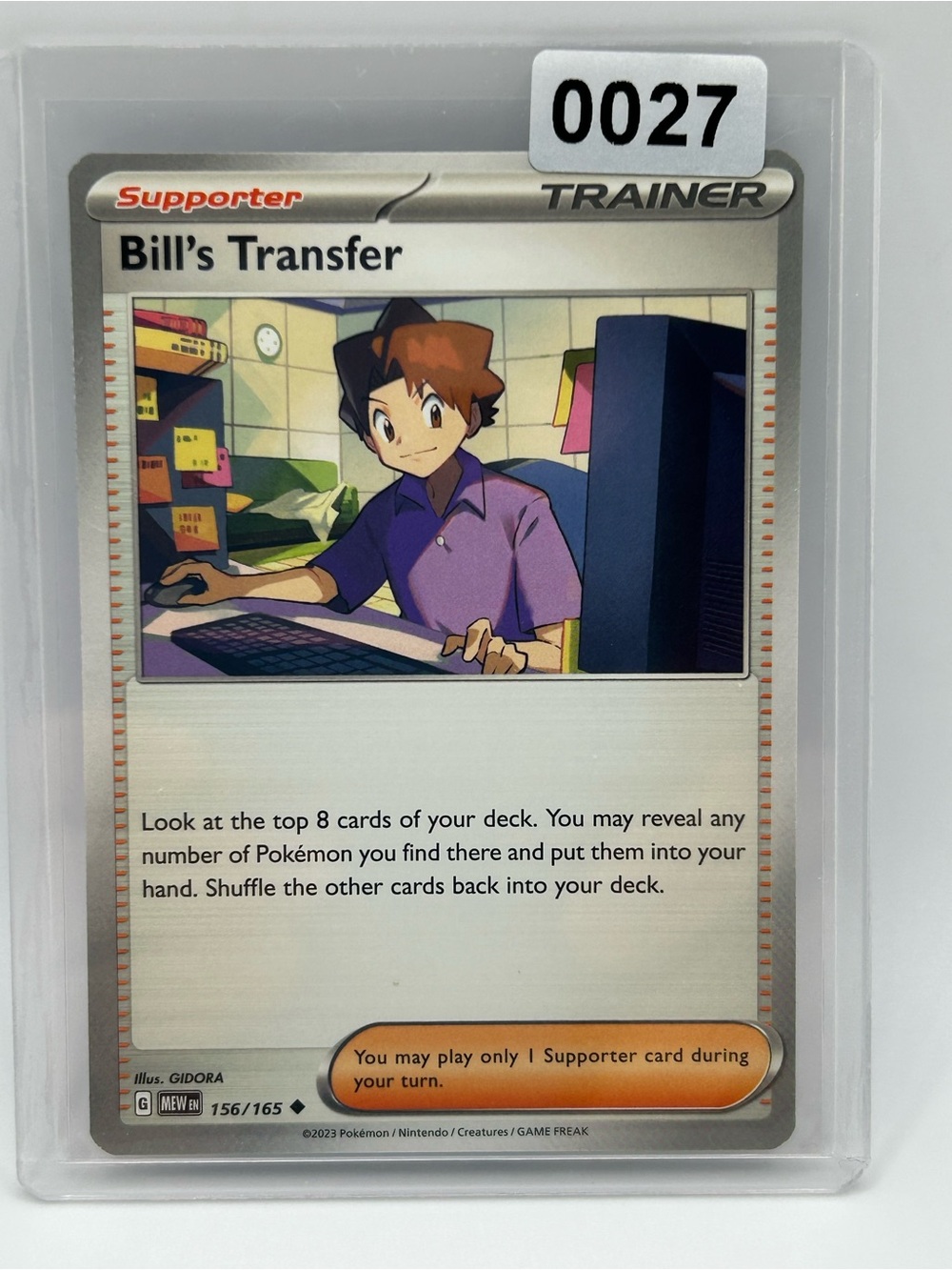 Bill's Transfer Pokémon Trainer Supporter Card